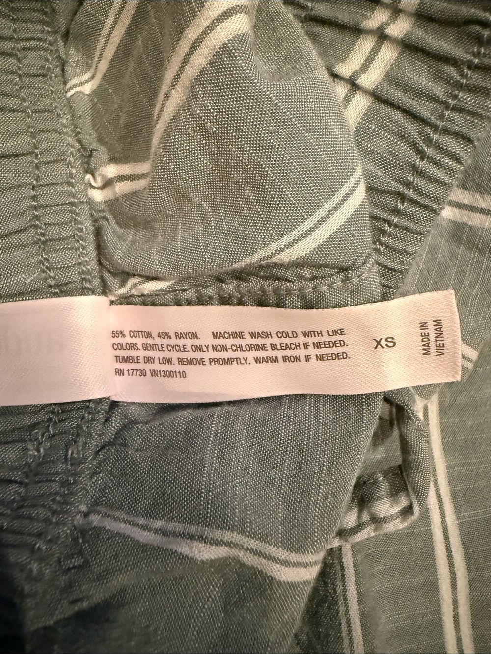 Target Women's Two-Piece Pajama Set in Sage Green and Cream - Picture 2 of 10